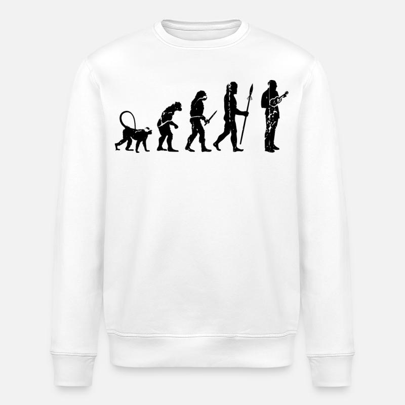 Developing a Ukulele Player - Stanley/Stella ROLLER Unisex Organic Sweatshirt - white