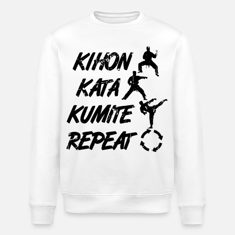 Karate Säulen - Stanley/Stella Unisex Bio-Sweatshirt ROLLER - Weiß