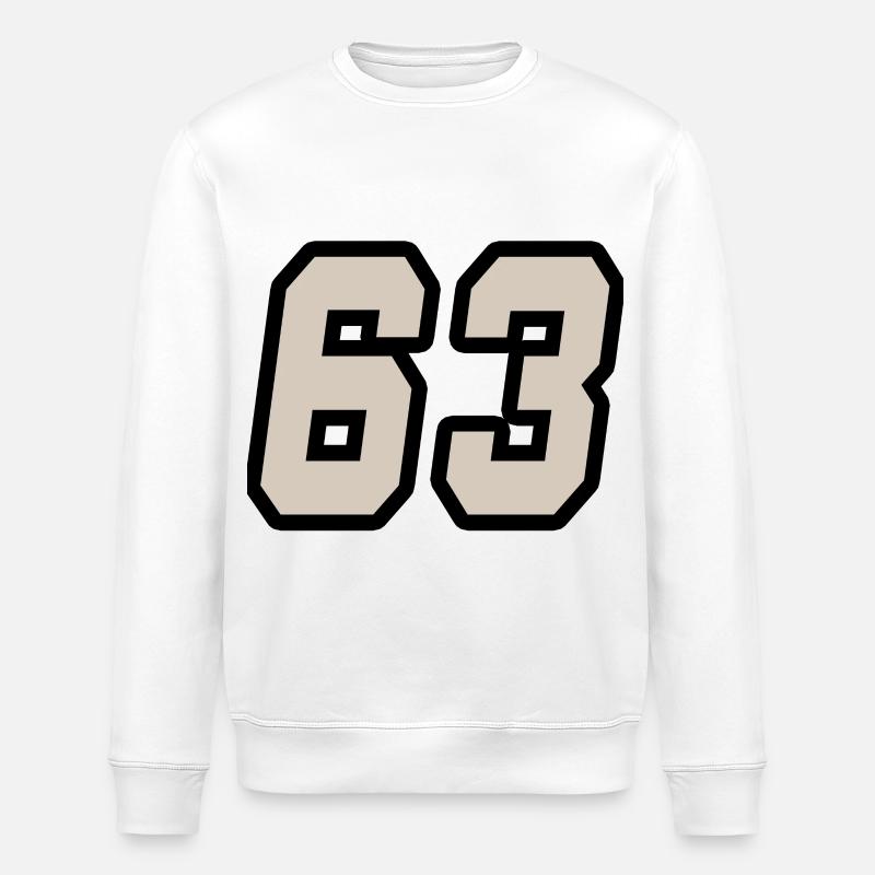 Nummer dreiundsechzig 63 - Stanley/Stella Unisex Bio-Sweatshirt ROLLER - Weiß