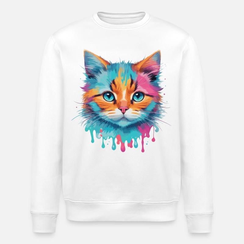Chat mignon - Sweat bio ROLLER Stanley/Stella Unisexe - blanc