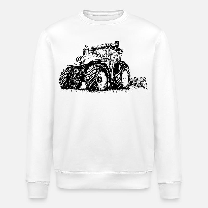 Tractor Steyr 6145 - Stanley/Stella ROLLER Unisex Organic Sweatshirt - white