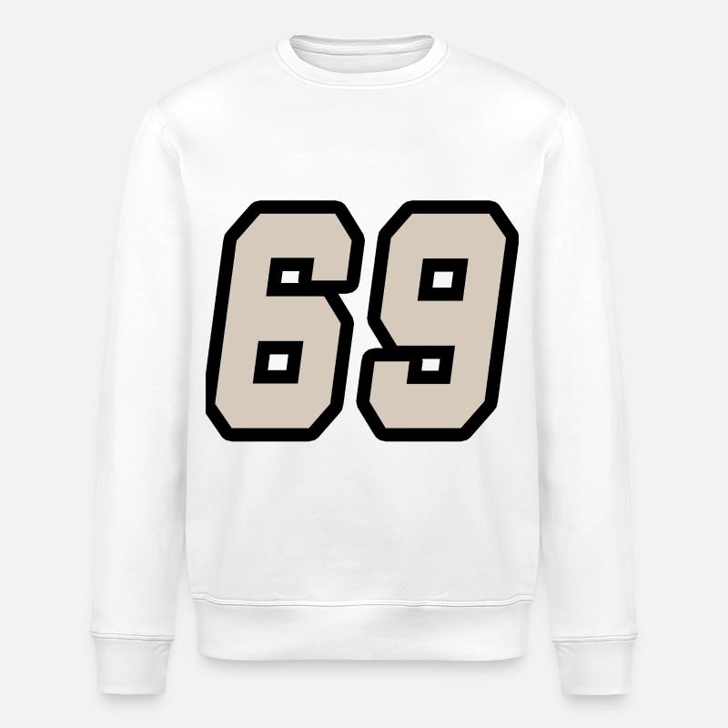 Nummer neunundsechzig 69 - Stanley/Stella Unisex Bio-Sweatshirt ROLLER - Weiß