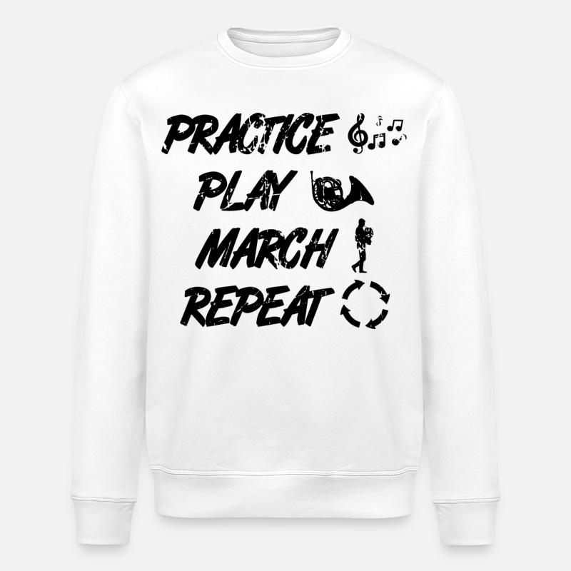Waldhornist Routine - Stanley/Stella Unisex Bio-Sweatshirt ROLLER - Weiß