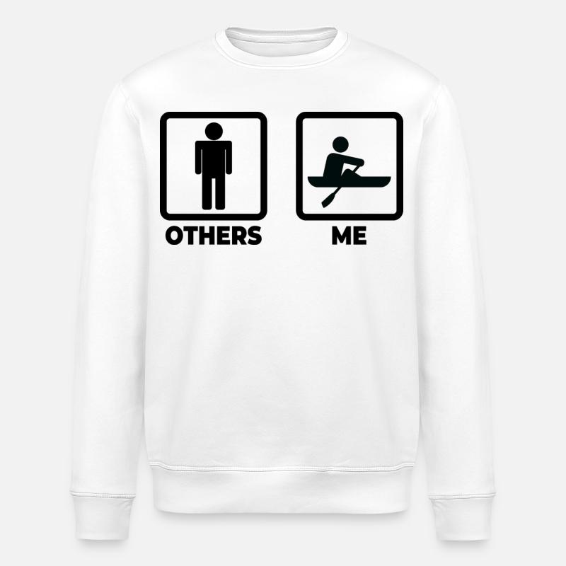 Ich als Ruderer - Stanley/Stella Unisex Bio-Sweatshirt ROLLER - Weiß