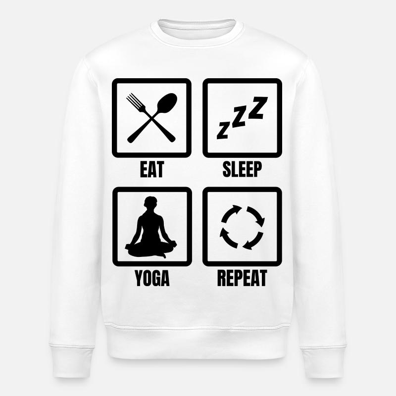 Yoga Routine - Stanley/Stella Unisex Bio-Sweatshirt ROLLER - Weiß
