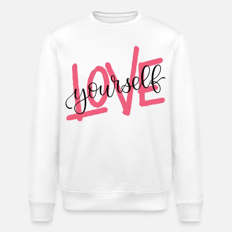 LOVE yourself - Stanley/Stella Unisex Bio-Sweatshirt ROLLER - Weiß