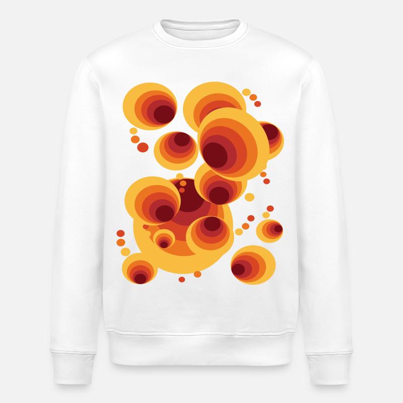 Abstrakte Polka Dots mit Farbverlauf - Stanley/Stella Unisex Bio-Sweatshirt ROLLER - Weiß