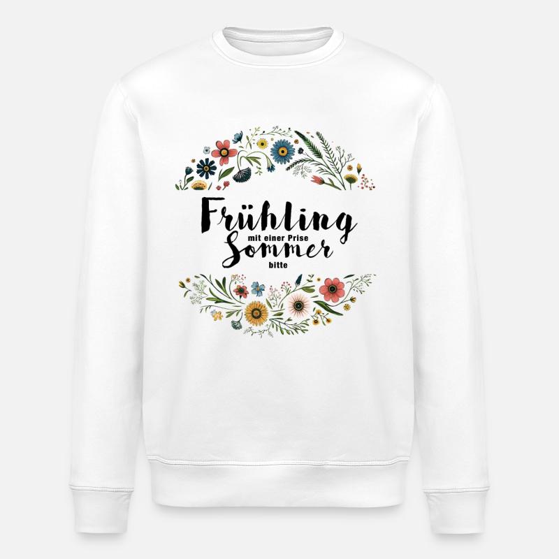 Frühling mit einer Prise Sommer, bitte! - Stanley/Stella Unisex Bio-Sweatshirt ROLLER - Weiß