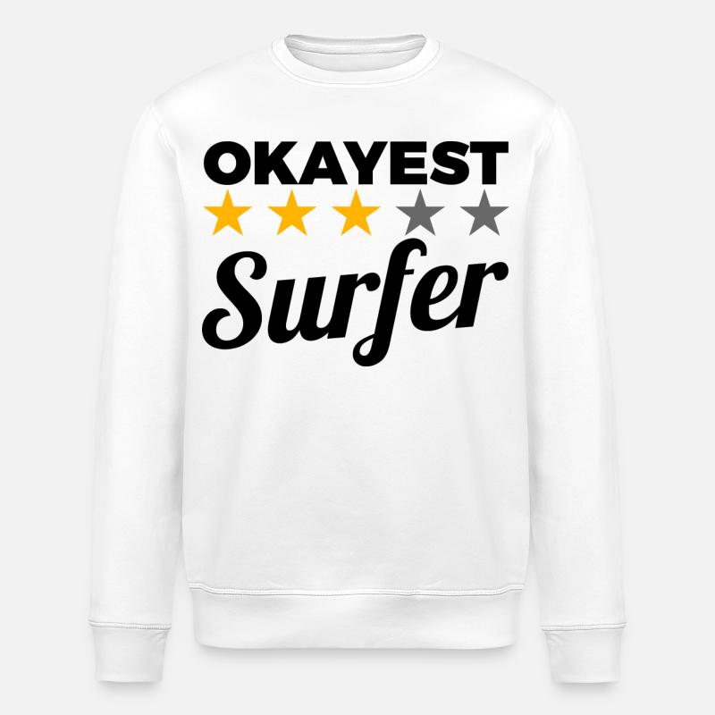 Surfeur moyen - Sweat bio ROLLER Stanley/Stella Unisexe - blanc