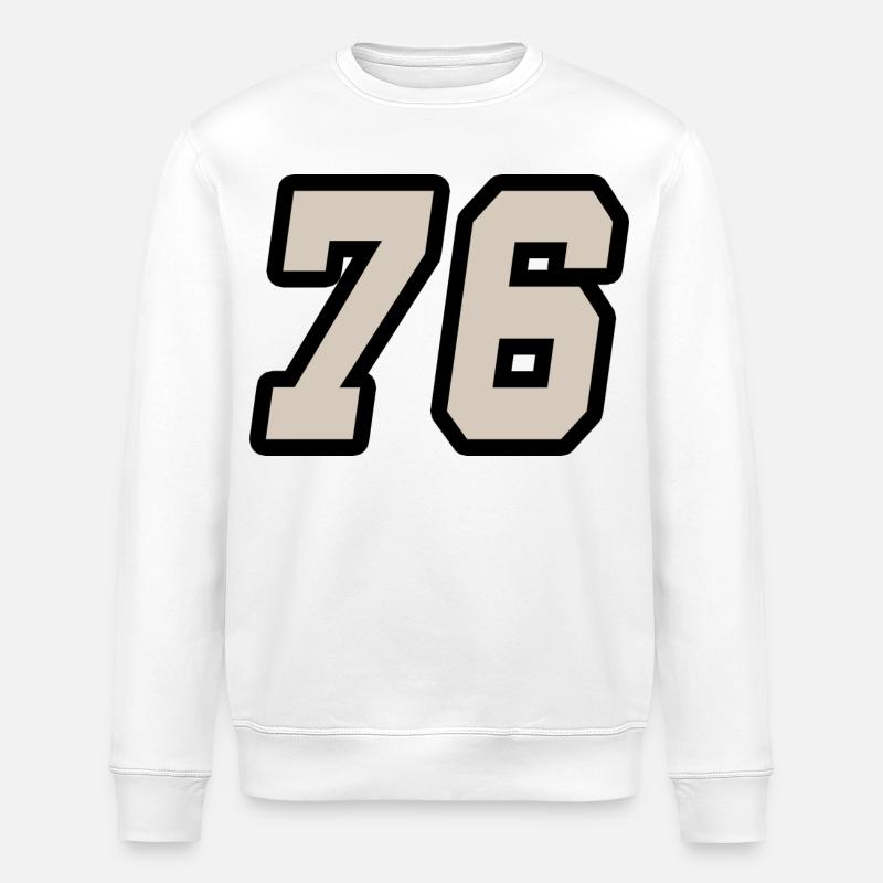 Nummer sechsundsiebzig 76 - Stanley/Stella Unisex Bio-Sweatshirt ROLLER - Weiß