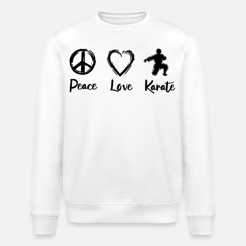 Karate Liebe - Stanley/Stella Unisex Bio-Sweatshirt ROLLER - Weiß