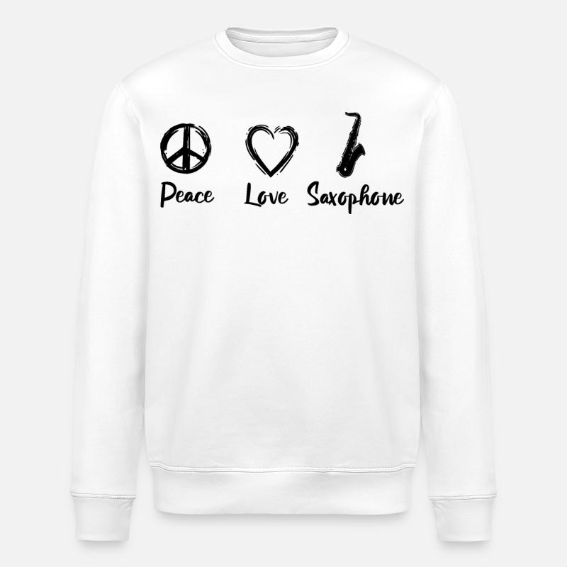 J’adore le saxophone - Sweat bio ROLLER Stanley/Stella Unisexe - blanc