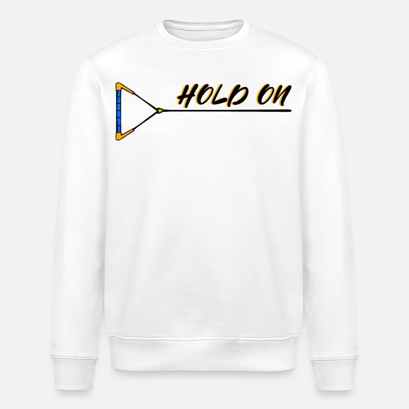 Wakesurfen Wakeboard Statement Surfing Kitesurfer - Stanley/Stella Unisex Bio-Sweatshirt ROLLER - Weiß