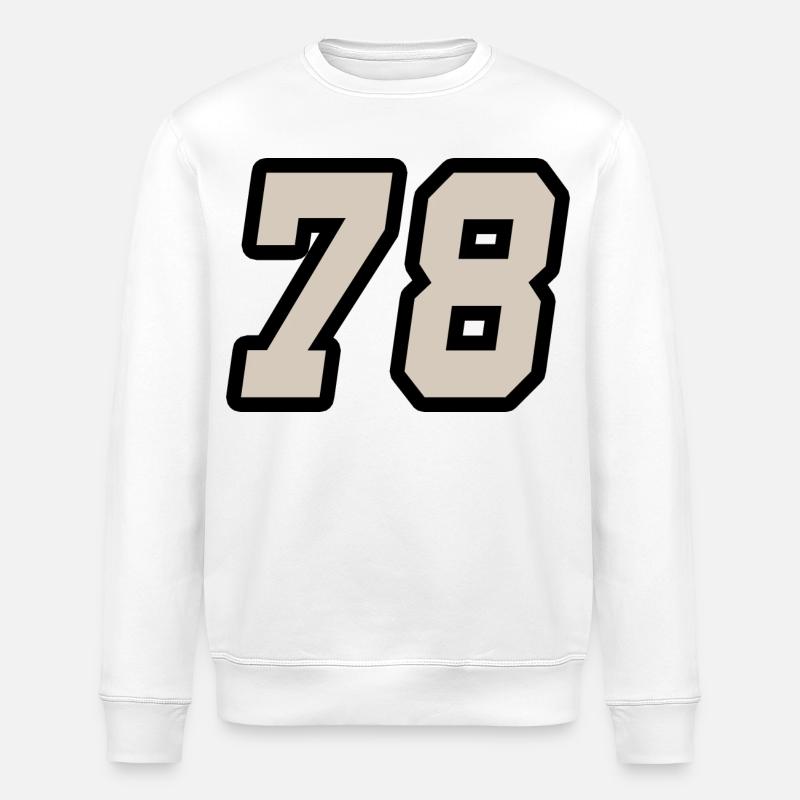 Nummer achtundsiebzig 78 - Stanley/Stella Unisex Bio-Sweatshirt ROLLER - Weiß