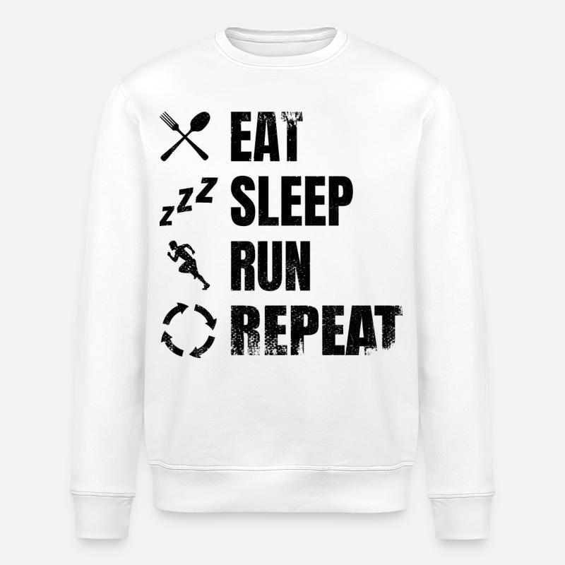Lustiger Läufer - Stanley/Stella Unisex Bio-Sweatshirt ROLLER - Weiß