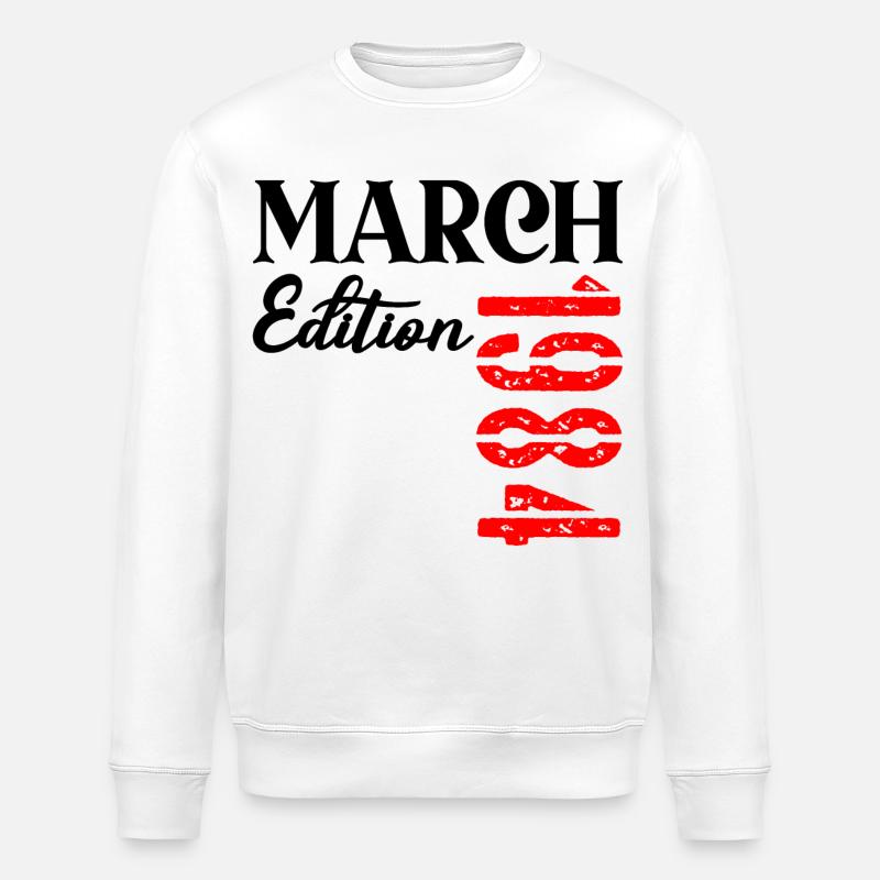 Anniversaire : mars 1984 - 43e anniversaire - Sweat bio ROLLER Stanley/Stella Unisexe - blanc