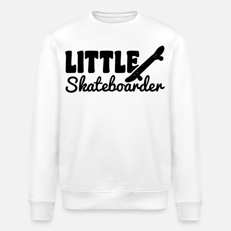 Kleiner Skateboarder - Stanley/Stella Unisex Bio-Sweatshirt ROLLER - Weiß