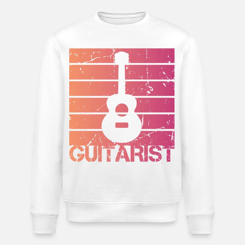 Guitariste - Sweat bio ROLLER Stanley/Stella Unisexe - blanc