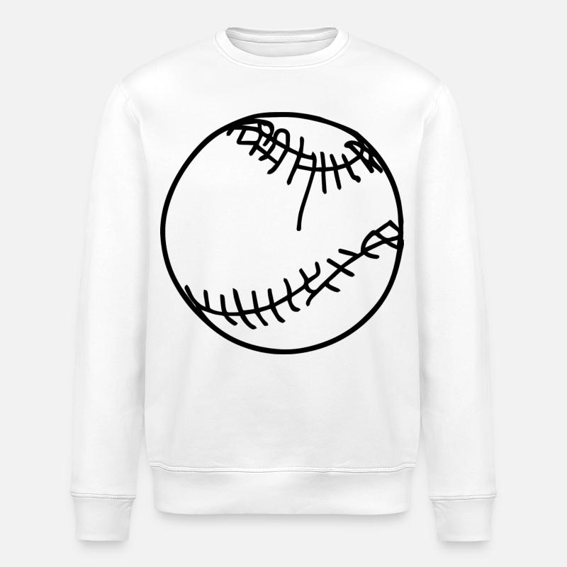 Baseball Ball - Stanley/Stella Unisex Bio-Sweatshirt ROLLER - Weiß