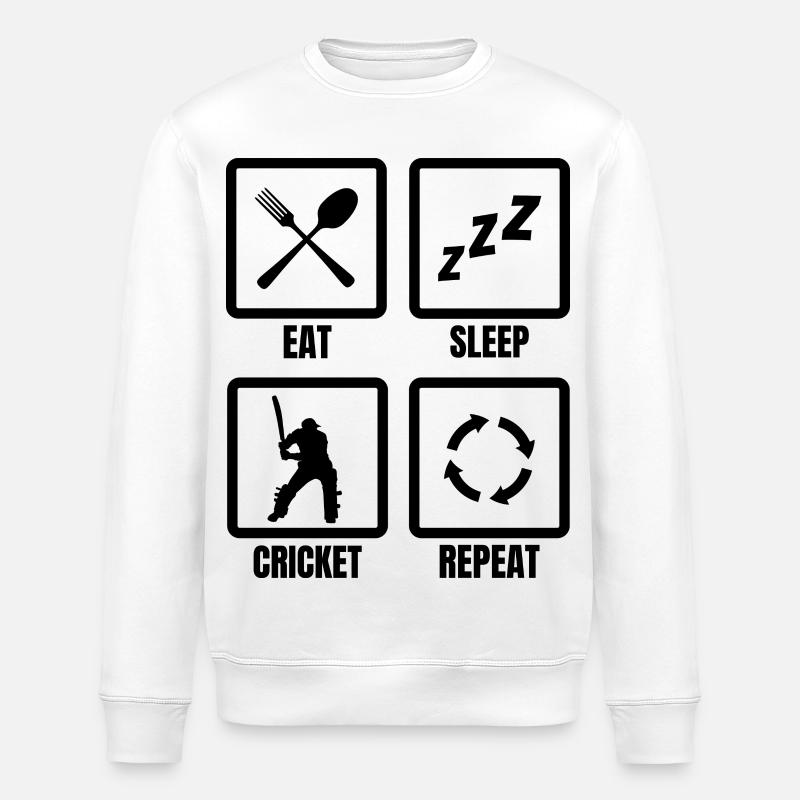 Cricket Routine - Sweat bio ROLLER Stanley/Stella Unisexe - blanc