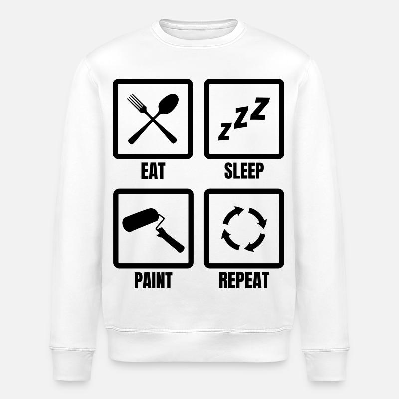 Painter Motivation - Stanley/Stella ROLLER Unisex Organic Sweatshirt - white