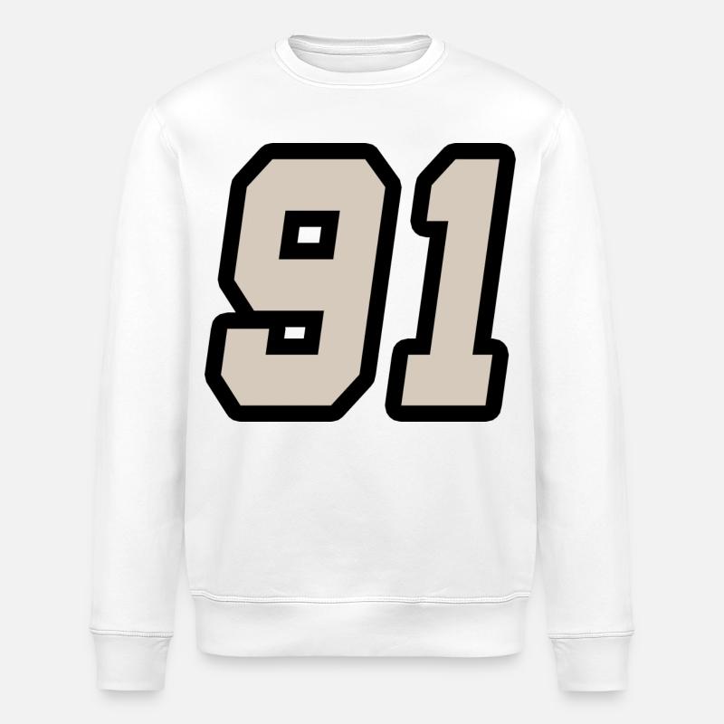 Nummer einundneunzig 91 - Stanley/Stella Unisex Bio-Sweatshirt ROLLER - Weiß