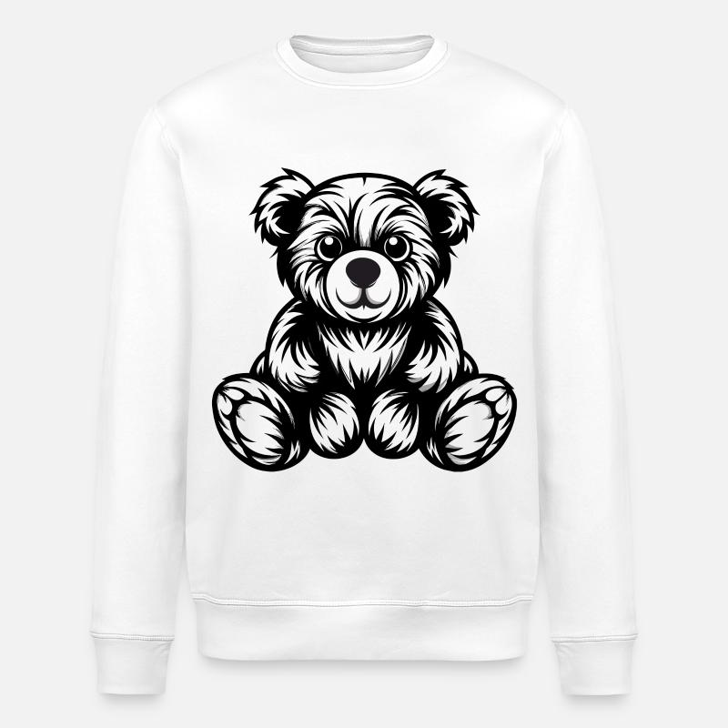 Mignon Monochrome Teddy Bear Design - Sweat bio ROLLER Stanley/Stella Unisexe - blanc