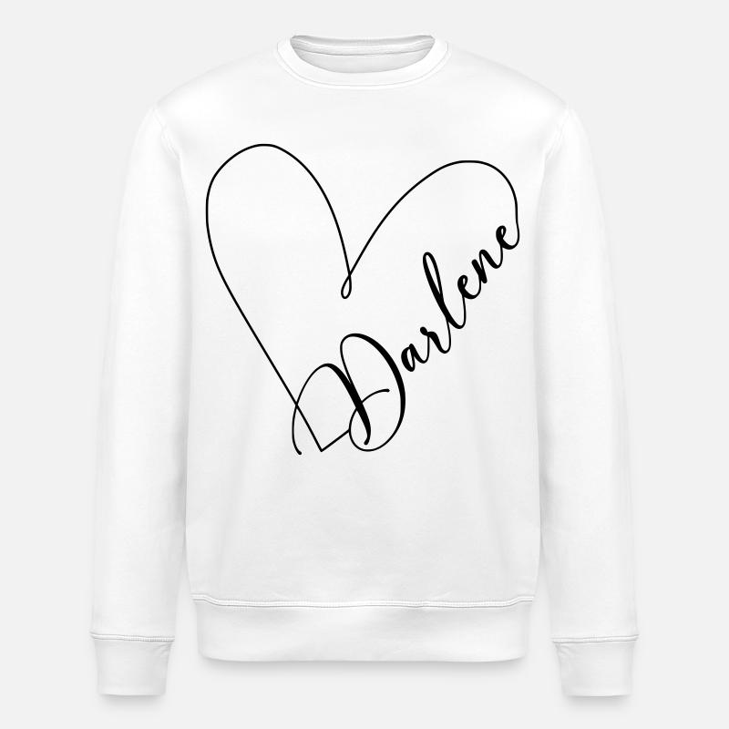 Darlene Name Herzlinie - Stanley/Stella Unisex Bio-Sweatshirt ROLLER - Weiß