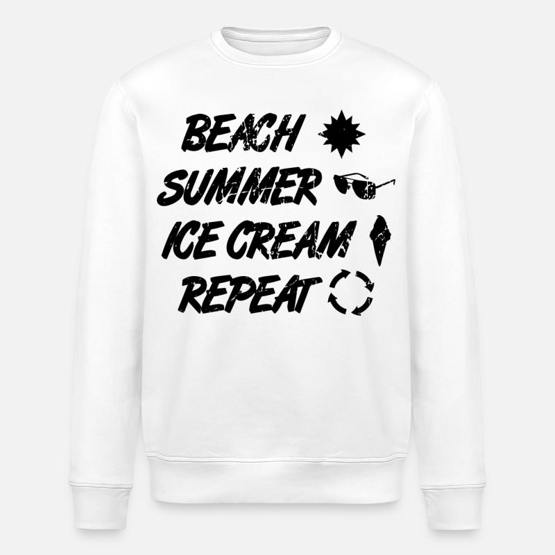 Eiscreme Liebhaber Routine - Stanley/Stella Unisex Bio-Sweatshirt ROLLER - Weiß