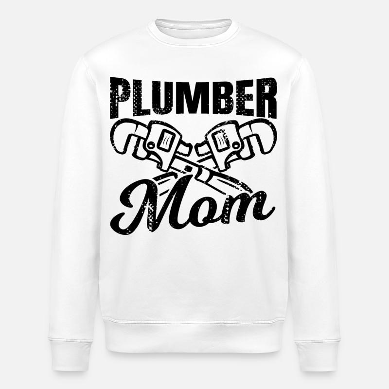 Mère plombière - Sweat bio ROLLER Stanley/Stella Unisexe - blanc