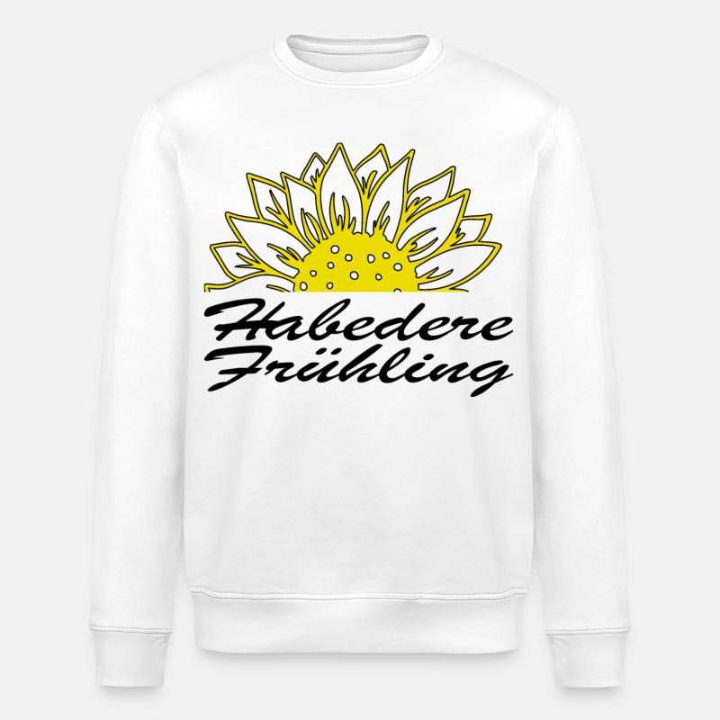 Habedere Frühling - Hallo Frühling - Stanley/Stella Unisex Bio-Sweatshirt ROLLER - Weiß