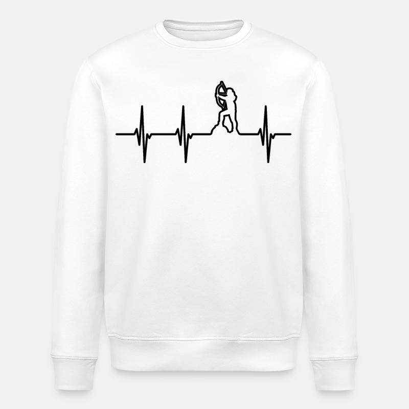 Battement de cœur de l’archer - Sweat bio ROLLER Stanley/Stella Unisexe - blanc