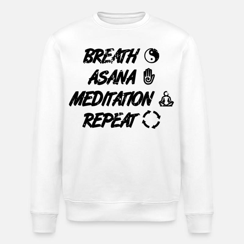 Yoga Motivation - Stanley/Stella Unisex Bio-Sweatshirt ROLLER - Weiß