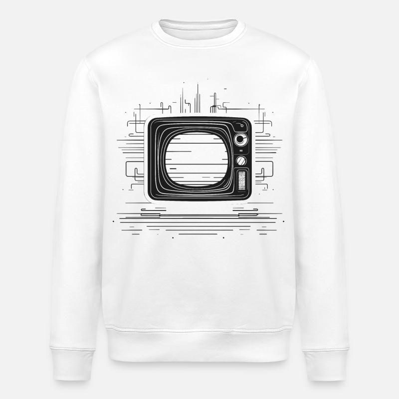 Dessin TV rétro - Sweat bio ROLLER Stanley/Stella Unisexe - blanc