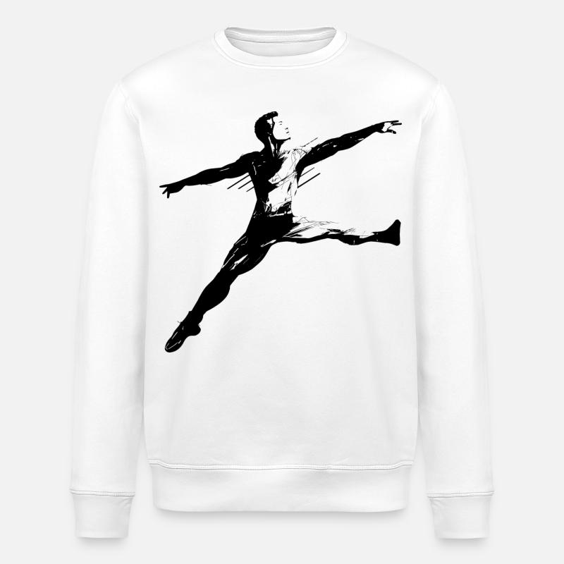 Dessin de garçon de ballet - Sweat bio ROLLER Stanley/Stella Unisexe - blanc