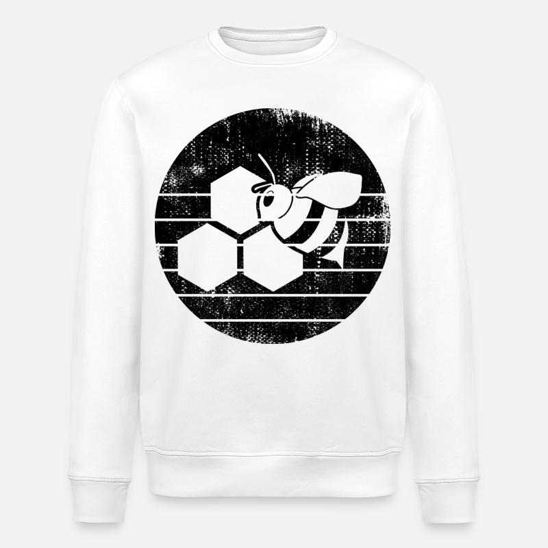 Honigbiene - Stanley/Stella Unisex Bio-Sweatshirt ROLLER - Weiß
