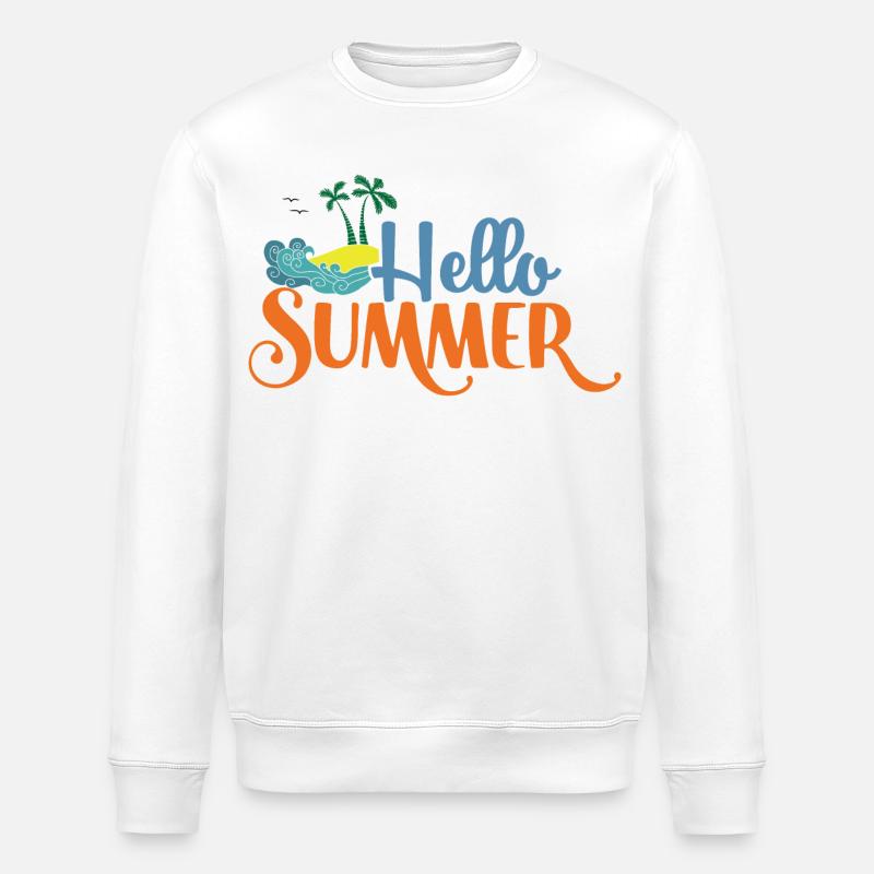 Hallo Summmer - Stanley/Stella Unisex Bio-Sweatshirt ROLLER - Weiß