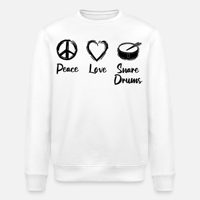Kleine Trommel - Stanley/Stella Unisex Bio-Sweatshirt ROLLER - Weiß