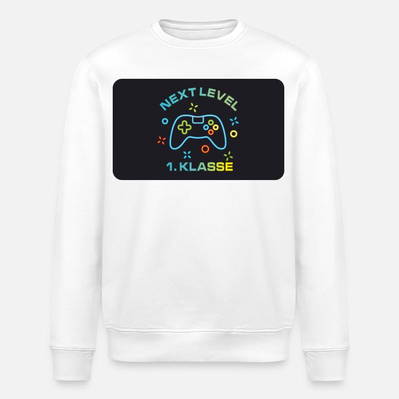 Game Controller - Next Level 1st Class - Stanley/Stella ROLLER Unisex Organic Sweatshirt - white