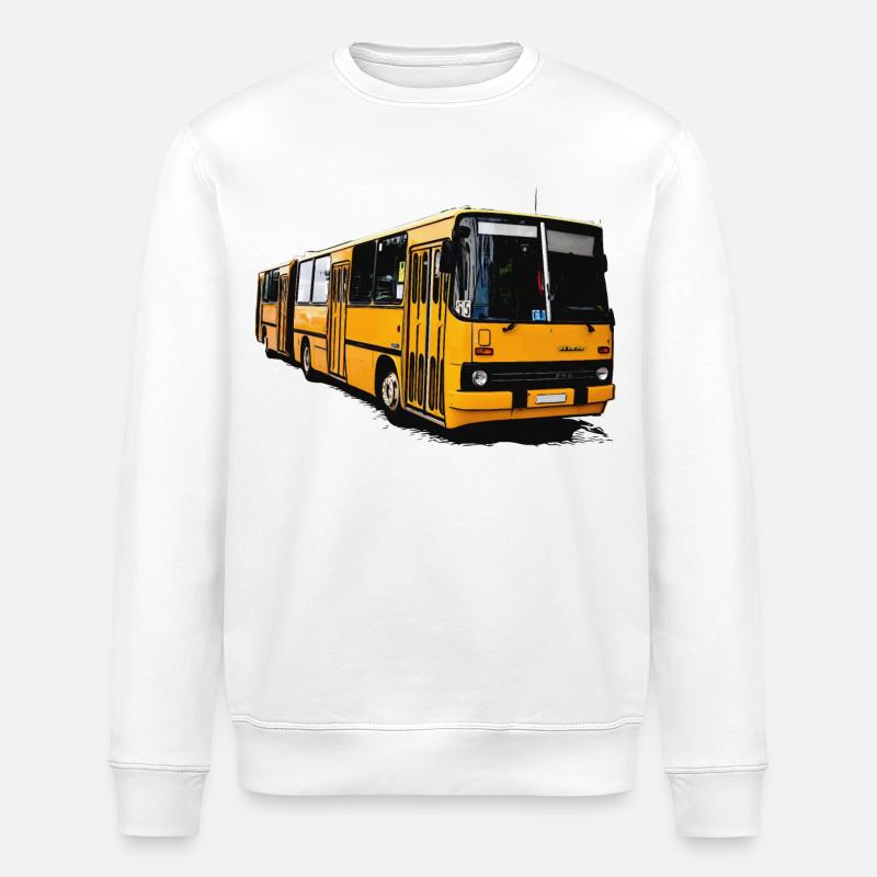 Bus Ikarus Z80 jaune - Sweat bio ROLLER Stanley/Stella Unisexe - blanc