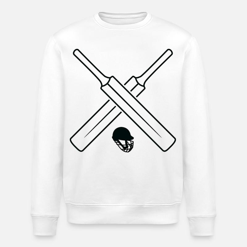 Cricket Skizze - Stanley/Stella Unisex Bio-Sweatshirt ROLLER - Weiß