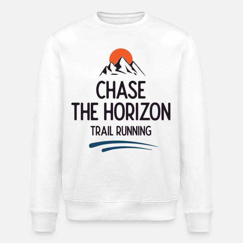 Trailrunning - Jagd auf den Horizont - Stanley/Stella Unisex Bio-Sweatshirt ROLLER - Weiß