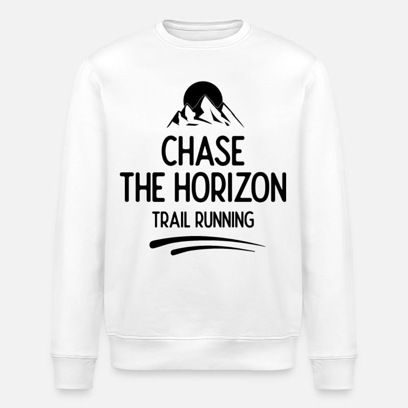 Trailrunning - Jagd auf den Horizont - Stanley/Stella Unisex Bio-Sweatshirt ROLLER - Weiß