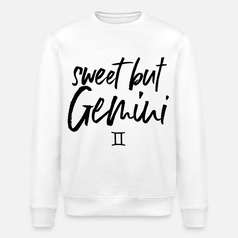 Zodiaque des Gémeaux doux mais GÉMEAUX - Sweat bio ROLLER Stanley/Stella Unisexe - blanc