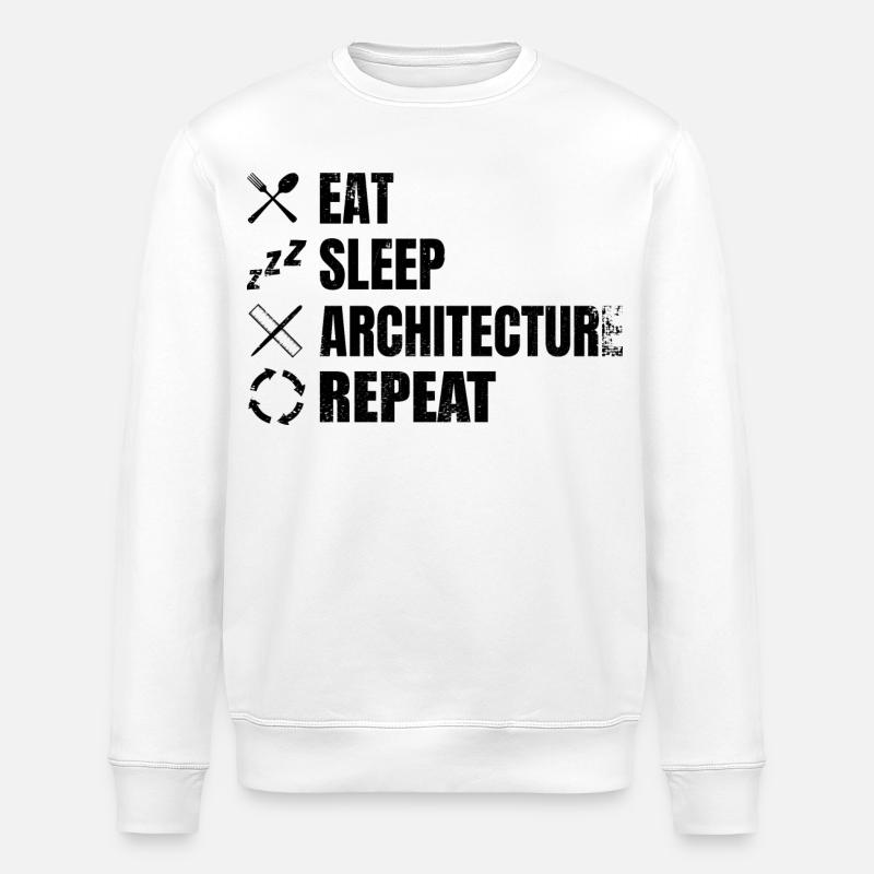 Architecture Schedule - Stanley/Stella ROLLER Unisex Organic Sweatshirt - white