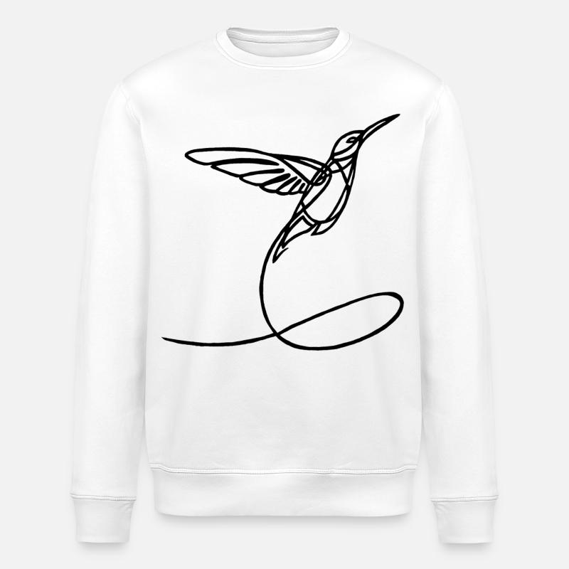 Schwarzer seltsamer Vogel - Stanley/Stella Unisex Bio-Sweatshirt ROLLER - Weiß