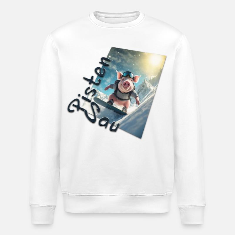 Pistensau - Stanley/Stella Unisex Bio-Sweatshirt ROLLER - Weiß