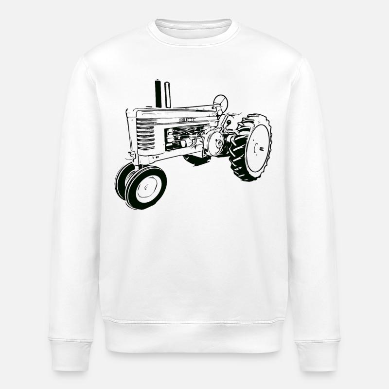 Model A Traktor - Stanley/Stella Unisex Bio-Sweatshirt ROLLER - Weiß