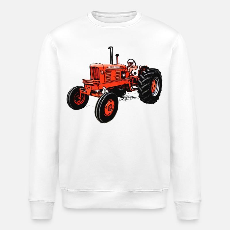 Allis Chalmers WD45 Traktor - Stanley/Stella Unisex Bio-Sweatshirt ROLLER - Weiß