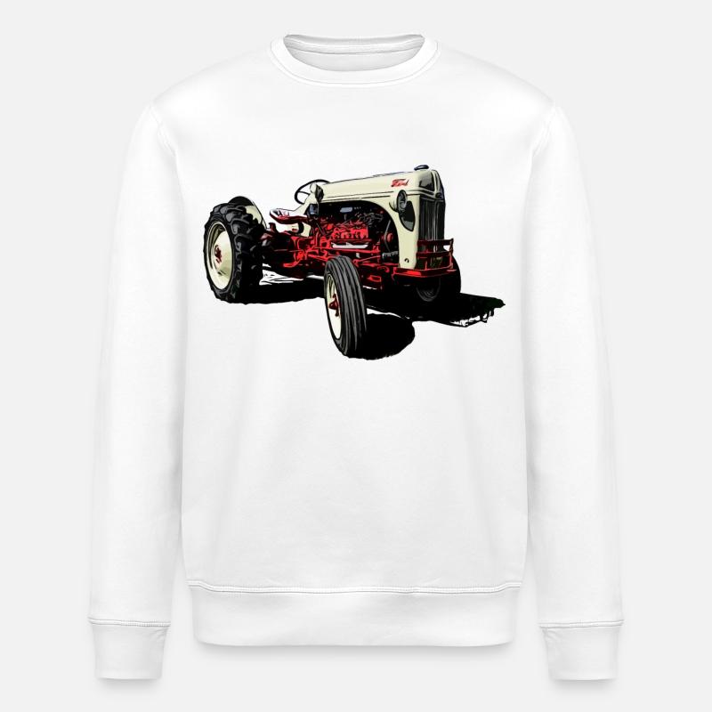 Oldtimer Traktor 8N - Stanley/Stella Unisex Bio-Sweatshirt ROLLER - Weiß